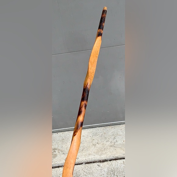 19th Century Antique Twisted Burley Wood Swagger Stick Cane Shillelagh Cudgel - Picture 9 of 14